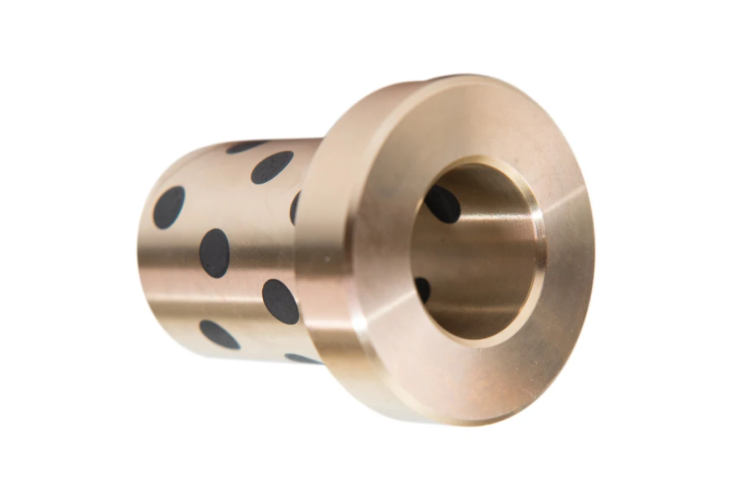 TCB500F Copper Alloy Solid Lubricating Bushing With Bronze Base And Graphite Sintered Brass Base Steam Engine Machine Bushing.