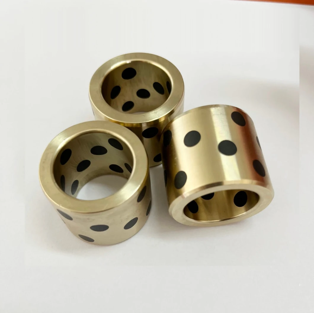 TEHCO CuZn25Al5Mn4Fe3 Copper Alloy Graphite Solid Lubricating Bronze Bushing with Copper Base of High Load Capacity for Machine.